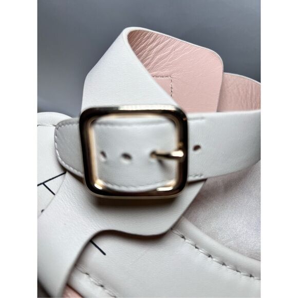 AGL Women's Light Beige Leather Gladiator Ankle Strap Sandals Size 39 - Picture 5 of 8